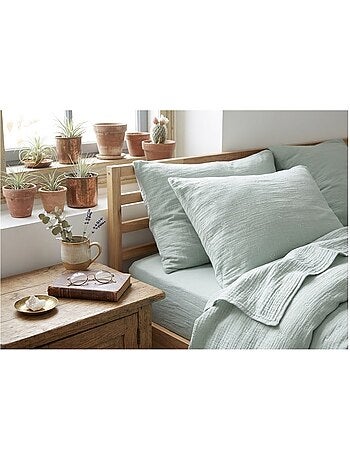 Taie d'oreiller gaze de coton gaia boho