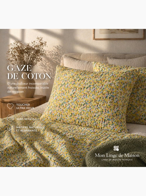 Taie d’Oreiller – Gaze de Coton Imprimée – MANON Multicolore - Kiabi