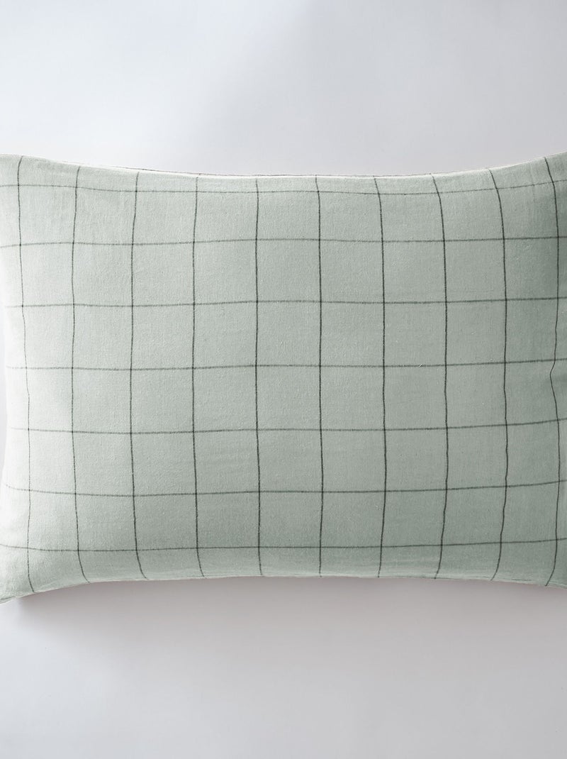 Taie d'oreiller gaze de coton Match Bleu clair - Kiabi