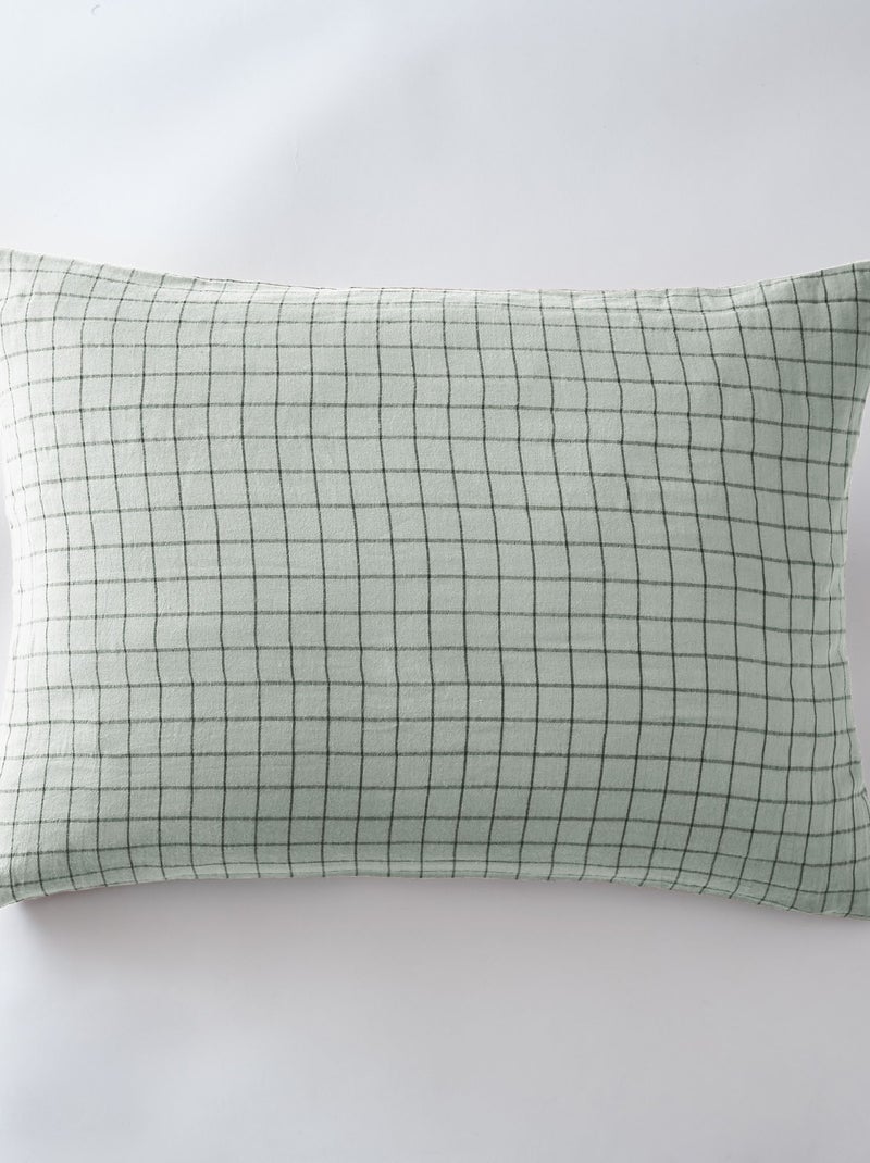 Taie d'oreiller gaze de coton Mix Bleu clair - Kiabi