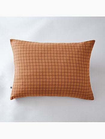 Taie d’oreiller – Gaze de coton tissée – Petits carreaux - Gaïa Mix