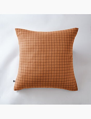 Taie d’oreiller – Gaze de coton tissée – Petits carreaux - Gaïa Mix