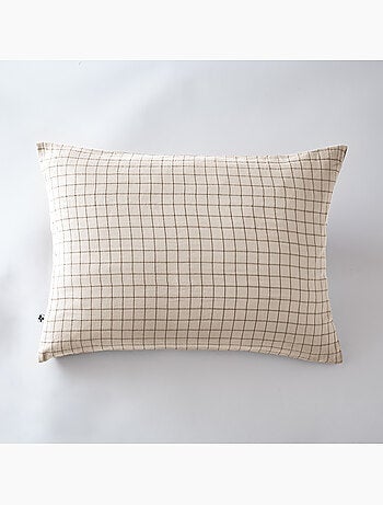 Taie d’oreiller – Gaze de coton tissée – Petits carreaux - Gaïa Mix