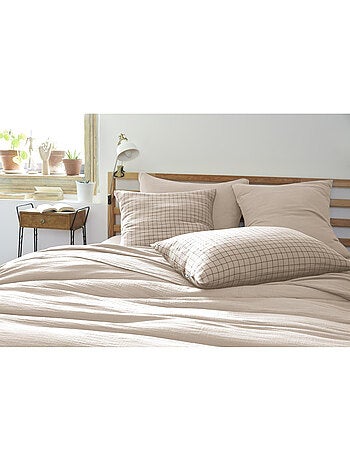 Taie d’oreiller – Gaze de coton tissée – Petits carreaux - Gaïa Mix