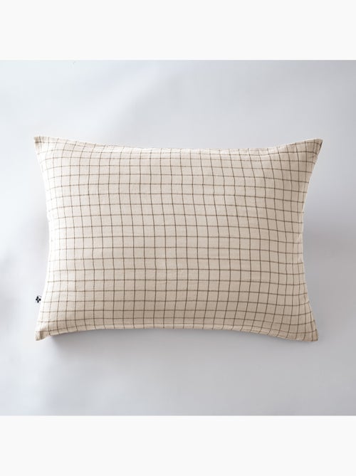 Taie d’oreiller – Gaze de coton tissée – Petits carreaux - Gaïa Mix - Kiabi