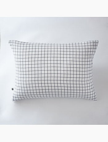 Taie d’oreiller – Gaze de coton tissée – Petits carreaux - Gaïa Mix