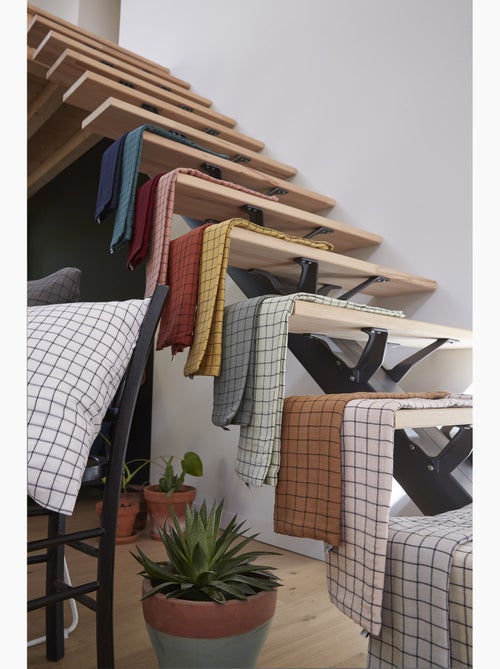 Taie d’oreiller – Gaze de coton tissée – Petits carreaux - Gaïa Mix - Kiabi