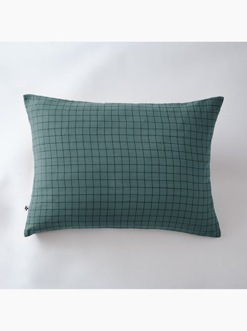 Taie d’oreiller – Gaze de coton tissée – Petits carreaux - Gaïa Mix - Kiabi