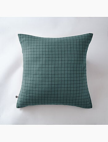 Taie d’oreiller – Gaze de coton tissée – Petits carreaux - Gaïa Mix