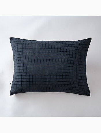 Taie d’oreiller – Gaze de coton tissée – Petits carreaux - Gaïa Mix