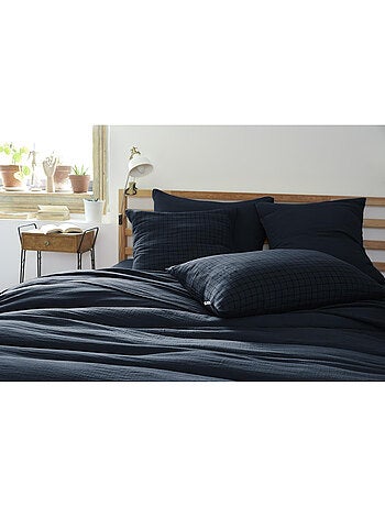 Taie d’oreiller – Gaze de coton tissée – Petits carreaux - Gaïa Mix