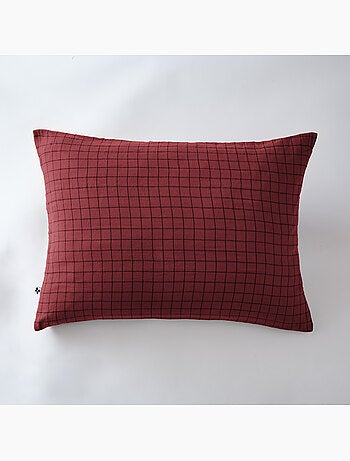 Taie d’oreiller – Gaze de coton tissée – Petits carreaux - Gaïa Mix