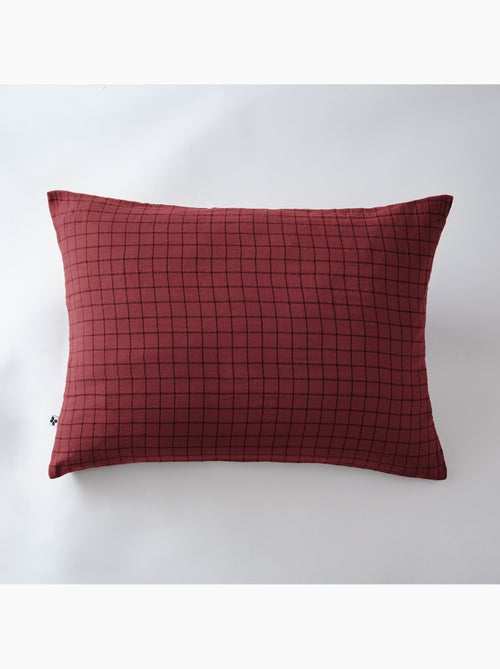 Taie d’oreiller – Gaze de coton tissée – Petits carreaux - Gaïa Mix - Kiabi