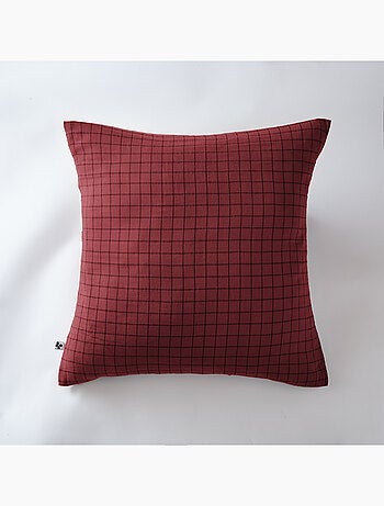 Taie d’oreiller – Gaze de coton tissée – Petits carreaux - Gaïa Mix