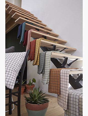 Taie d’oreiller – Gaze de coton tissée – Petits carreaux - Gaïa Mix