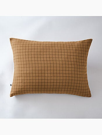 Taie d’oreiller – Gaze de coton tissée – Petits carreaux - Gaïa Mix