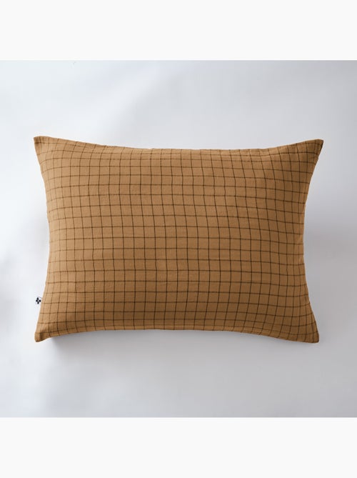 Taie d’oreiller – Gaze de coton tissée – Petits carreaux - Gaïa Mix - Kiabi