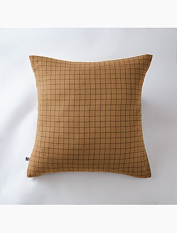 Taie d’oreiller – Gaze de coton tissée – Petits carreaux - Gaïa Mix