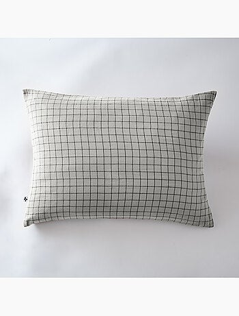 Taie d’oreiller – Gaze de coton tissée – Petits carreaux - Gaïa Mix