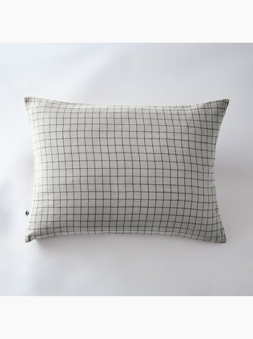 Taie d’oreiller – Gaze de coton tissée – Petits carreaux - Gaïa Mix - Kiabi