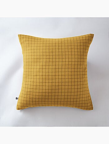 Taie d’oreiller – Gaze de coton tissée – Petits carreaux - Gaïa Mix