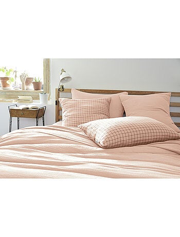 Taie d’oreiller – Gaze de coton tissée – Petits carreaux - Gaïa Mix