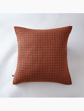 Taie d’oreiller – Gaze de coton tissée – Petits carreaux - Gaïa Mix