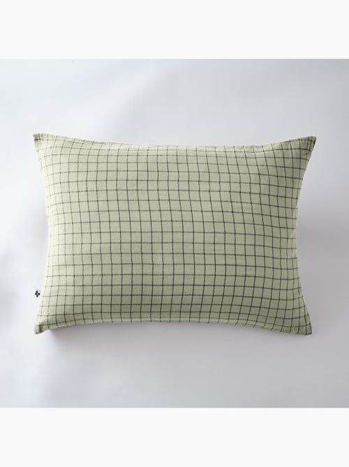 Taie d’oreiller – Gaze de coton tissée – Petits carreaux - Gaïa Mix - Kiabi