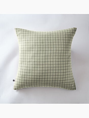 Taie d’oreiller – Gaze de coton tissée – Petits carreaux - Gaïa Mix