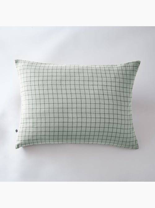 Taie d’oreiller – Gaze de coton tissée – Petits carreaux - Gaïa Mix - Kiabi