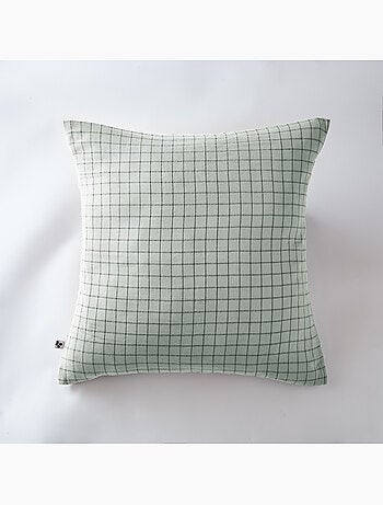 Taie d’oreiller – Gaze de coton tissée – Petits carreaux - Gaïa Mix