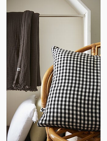 Taie d’oreiller – Gaze de coton tissée teinte VICKIE Pampa