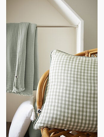 Taie d’oreiller – Gaze de coton tissée teinte VICKIE Pampa