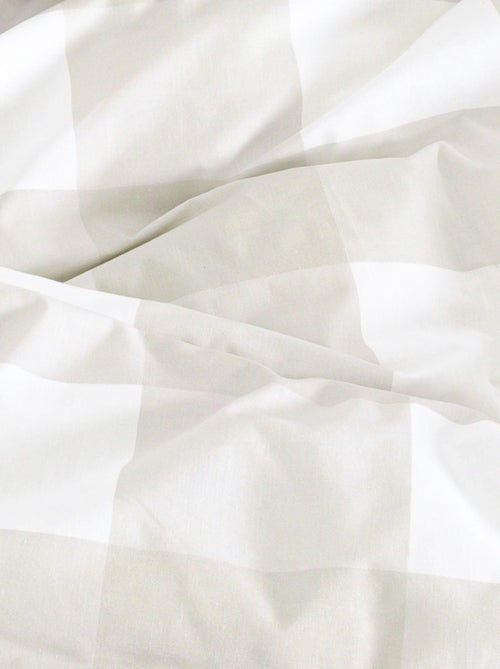 Taie d'oreiller Gingham "Happyfriday" - Kiabi