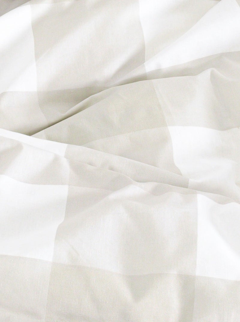 Taie d'oreiller Gingham "Happyfriday" Beige - Kiabi
