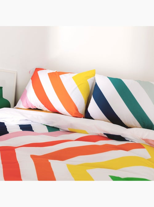 Taie d'oreiller Happy stripes "Happyfriday" - Kiabi