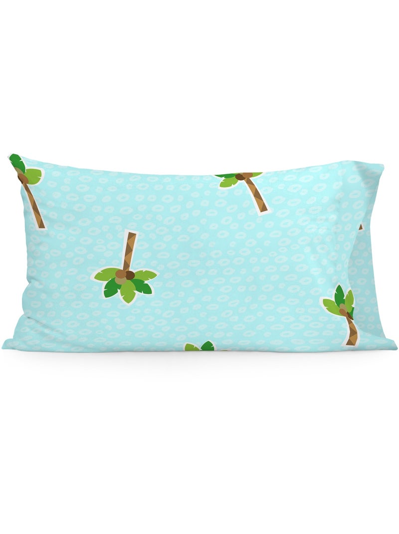 Taie d'oreiller Hippo Berceau "Happyfriday" Bleu Vert - Kiabi