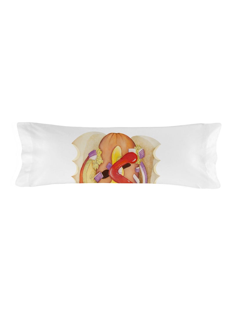 Taie d'oreiller Hotdog "Happyfriday" Blanc - Kiabi