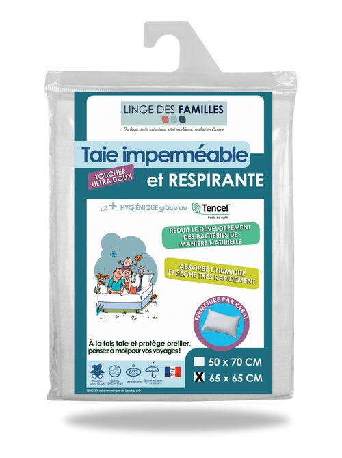Taie d'Oreiller Imperméable Respirante - en TENCEL™ Lyocel - Linge des Familles - Kiabi