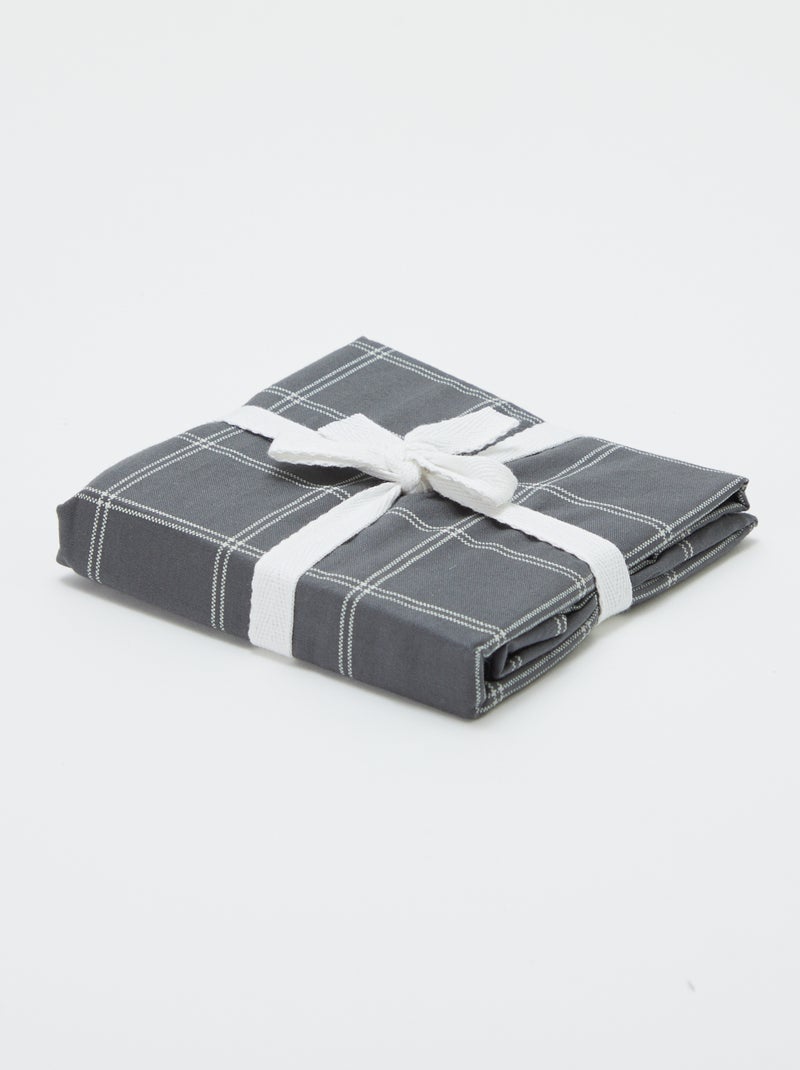 Taie d'oreiller imprimé (60 x 60 cm) - Kiabi Home Gris - Kiabi