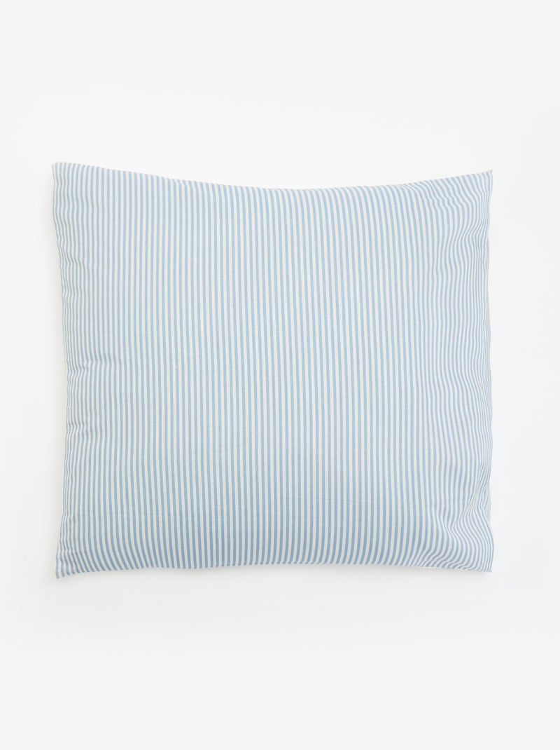Taie d'oreiller imprimée 63x63 cm en coton Bleu - Kiabi