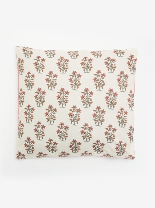 Taie d'oreiller imprimée 63x63 cm en coton - Kiabi Taie d'oreiller imprimée 63x63 cm en coton - Kiabi