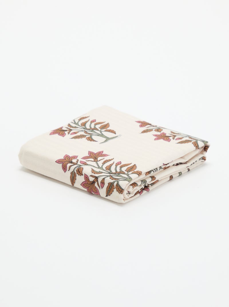 Taie d'oreiller imprimée 63x63 cm en coton Rose - Kiabi