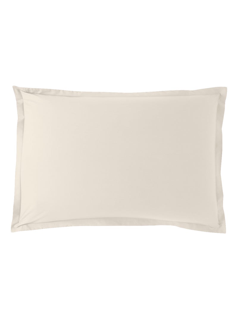 Taie d'oreiller Influence Percale   - DODO Beige coquille - Kiabi