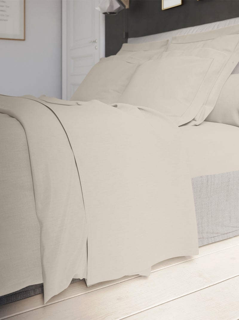 Taie d'oreiller Influence Percale   - DODO Beige coquille - Kiabi