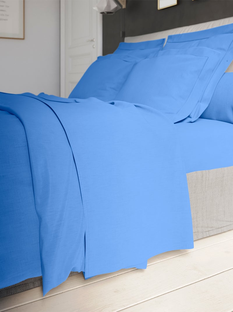 Taie d'oreiller Influence Percale   - DODO Bleu topaze - Kiabi