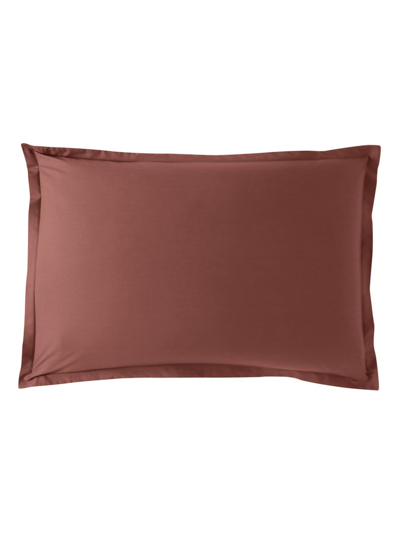 Taie d'oreiller Influence Percale   - DODO Brique - Kiabi