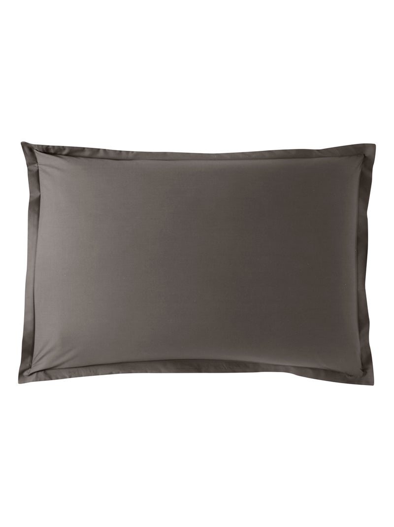 Taie d'oreiller Influence Percale   - DODO Gris taupe - Kiabi