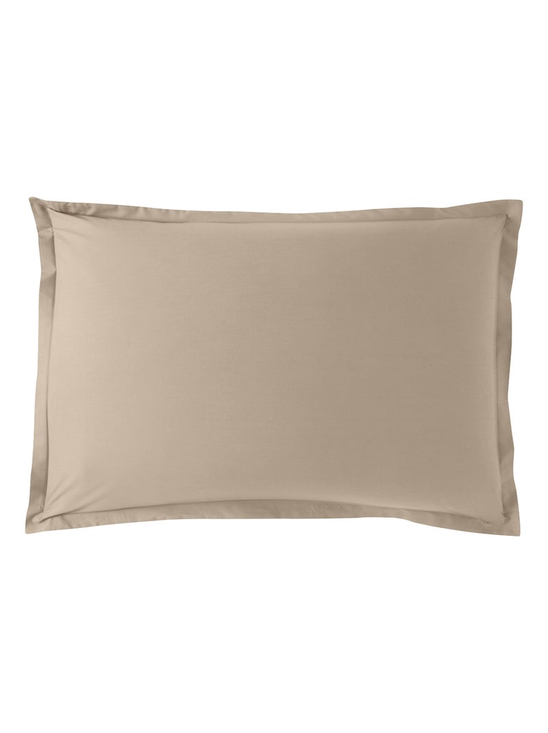 Taie d'oreiller Influence Percale   - DODO Marron clair - Kiabi