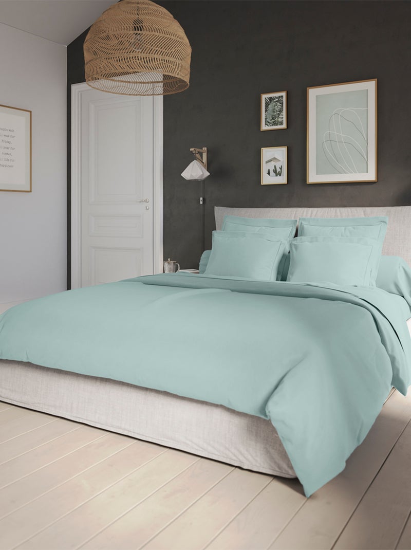 Taie d'oreiller Influence Percale   - DODO Vert d'eau - Kiabi